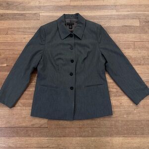 Sigrid Collection Women's Charcoal Grey Button Front Career Jacket Size 10